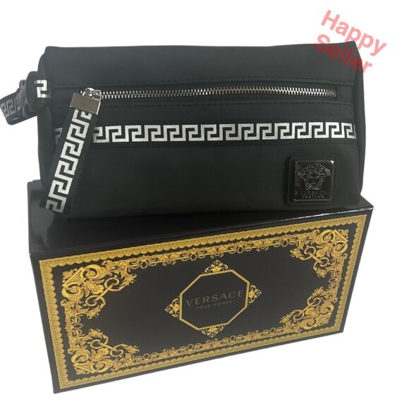 Versace Pouch Dopp Kit Toiletries Travel Bag Perfumes Box Makeup Cosmetics New - Picture 10 of 14